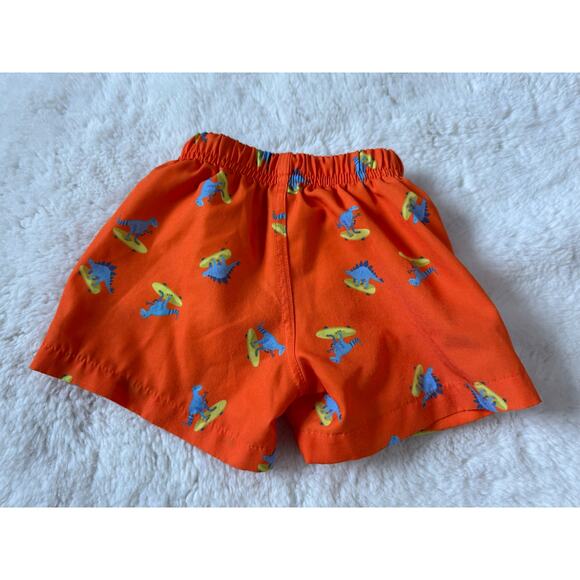 Milankerr Toddler Boys Swim Shorts 2T Orange Dinosaur Print - Picture 2 of 6
